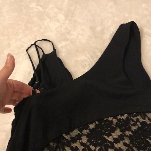 Free People Lower East Side Lace Contrast Mini Dress Size Small - Picture 12 of 14